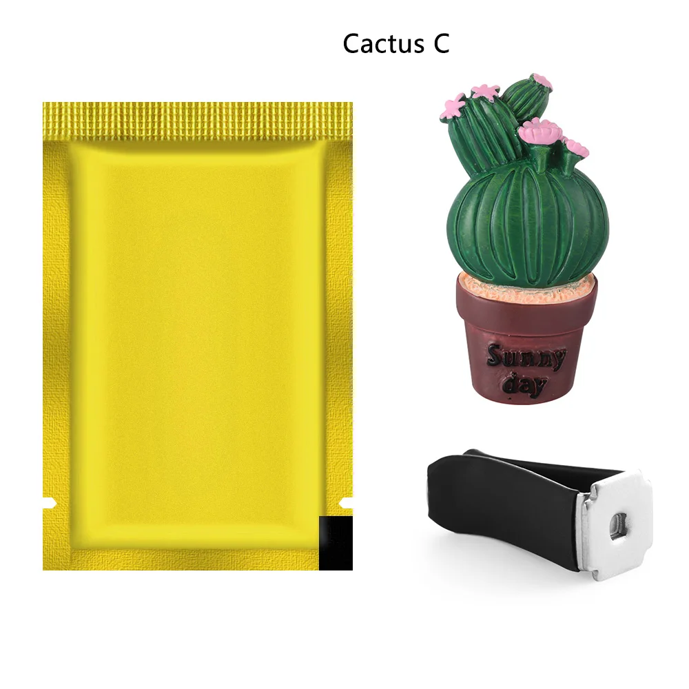 Cactus C Милый освежитель воздуха для автомобиля С КАКТУСОМ из мультфильма, ароматизатор для автомобиля, ароматические аксессуары для автомобиля, украшение автомобиля - Название цвета: Cactus C