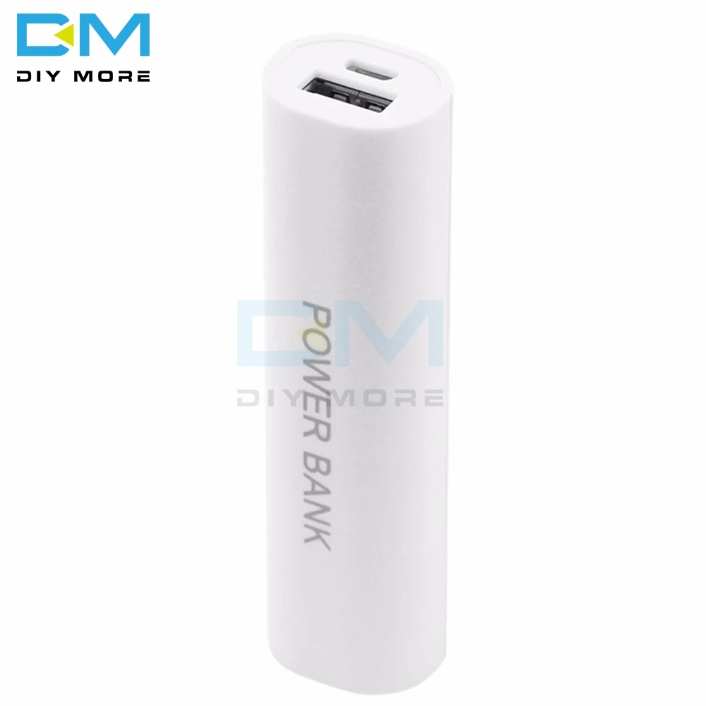 Белый 1x18650 USB мобильный Банк питания зарядное устройство чехол DIY коробка для сотового телефона для 18650 батарей конфетного цвета DC 5V - Цвет: Белый