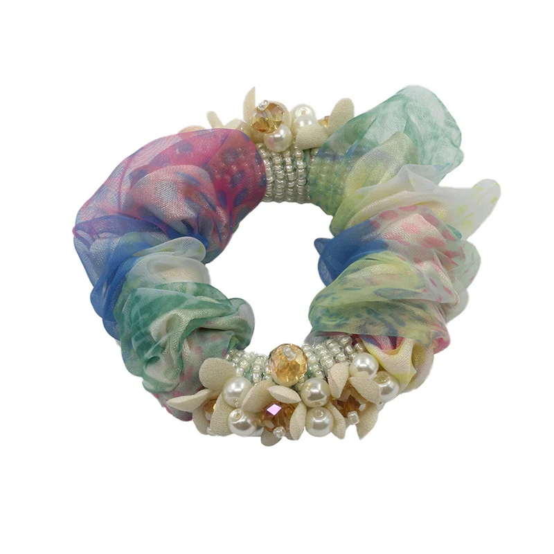 1 шт. ручной работы с цветочным принтом повязка для волос супер эластичные