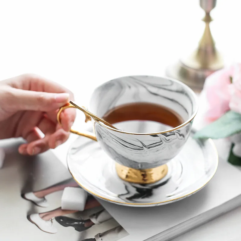 Европейский минималистский мраморный узор Пномпень керамическая кофейная чашка