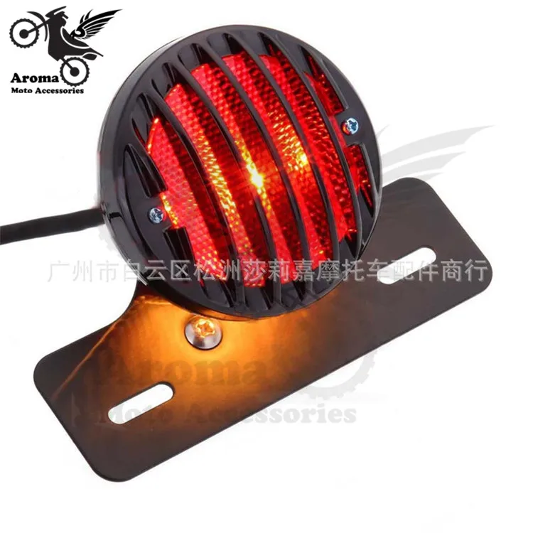 Задний индикатор для мотоцикла Круглый красный тормозной сигнал harley moto