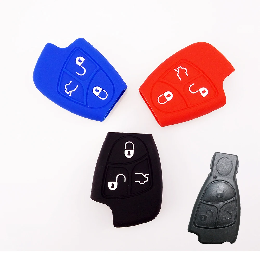 3 кнопки силиконовый автомобильный брелок резиновый чехол подходит для MERCEDES BENZ CLS