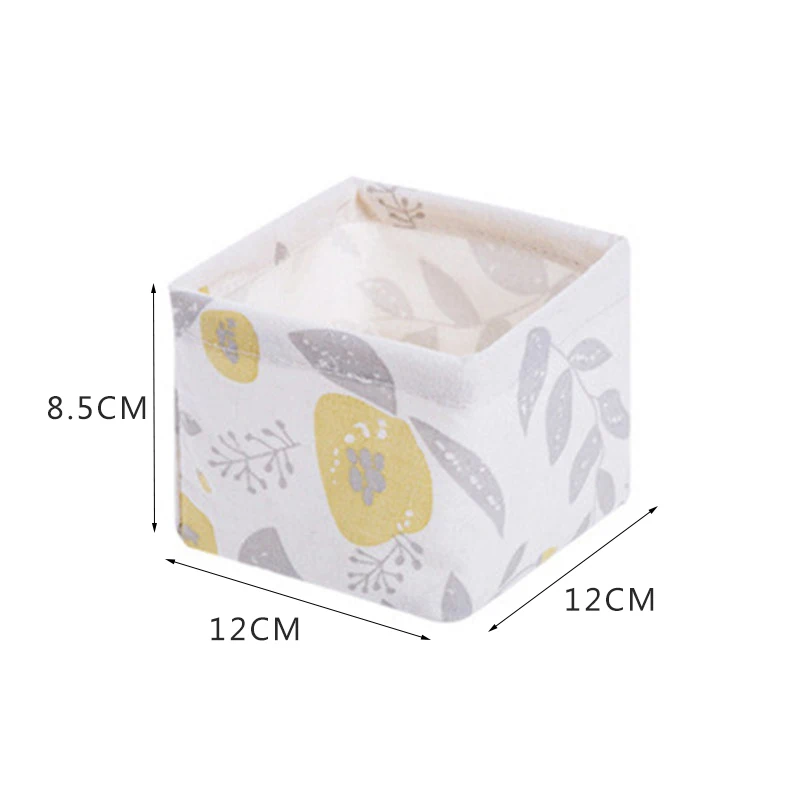 Small yellow flower ONEUP складная корзина ящик для хранения шкаф коробка для игрушек контейнер Органайзер тканевая корзина домашний рабочий стол корзины для хранения сумки - Color: Small yellow flower