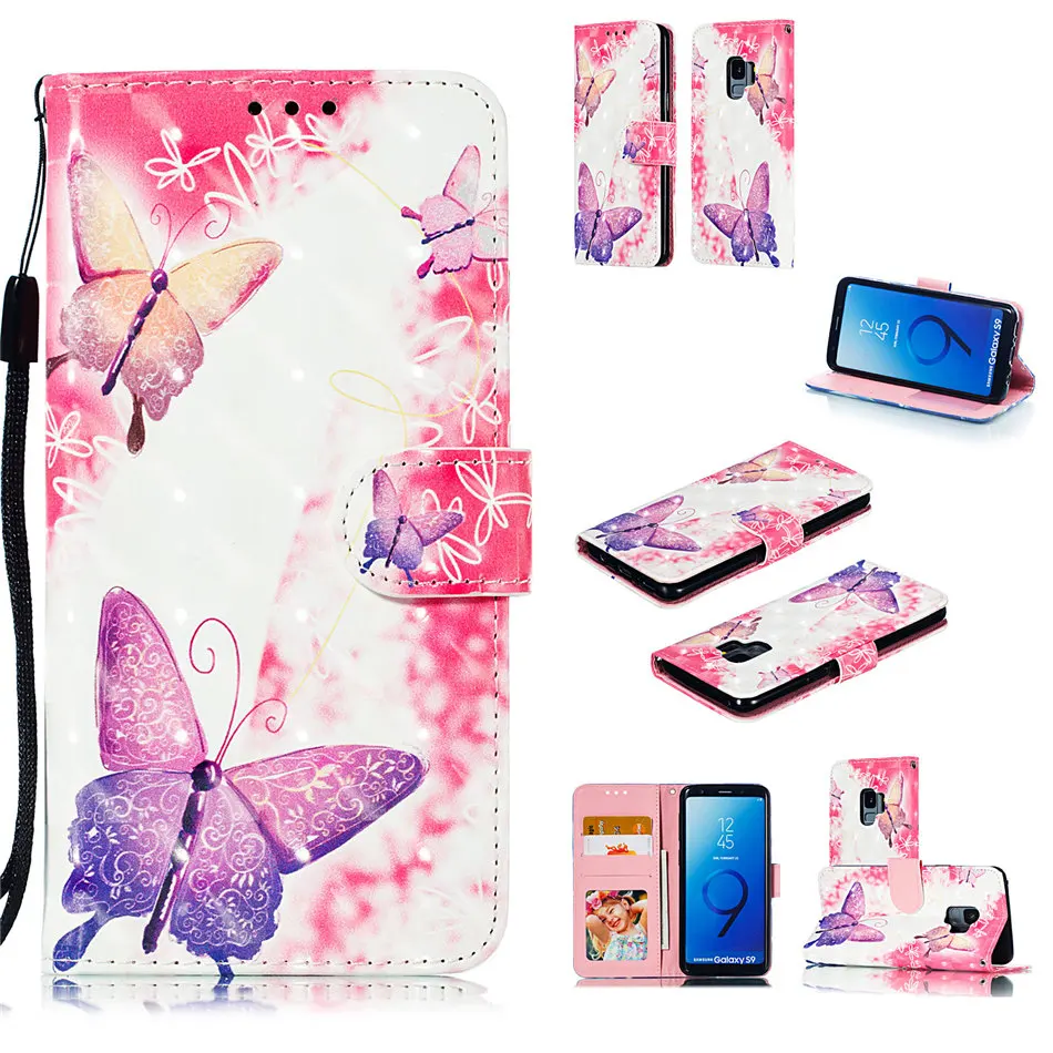 Для Fundas samsung Galaxy S10 Lite S9 j4 j6 A6 A6S A8 плюс A9 j2 Pro Core Note9 чехол кожаный чехол флип-чехол-бумажник P02Z