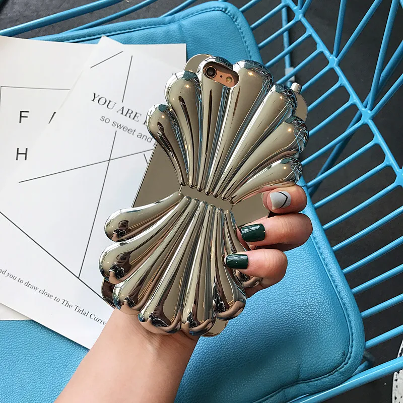 Роскошные Корея позолота 3D лазерной резьбы цветочным узором Мягкие TPU чехол для