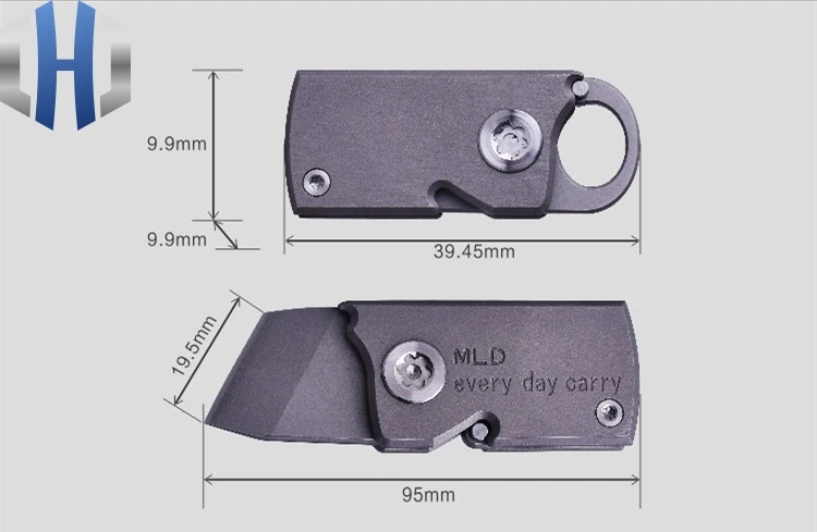 Карманный складной мини брелок M390 цветной Экспресс нож из коробки для