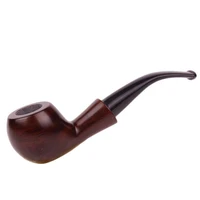 1 pcs smoking ebony pipe wooden 9mm filter gift for grandfather boy friend father portable smoke pipe smoking accessories