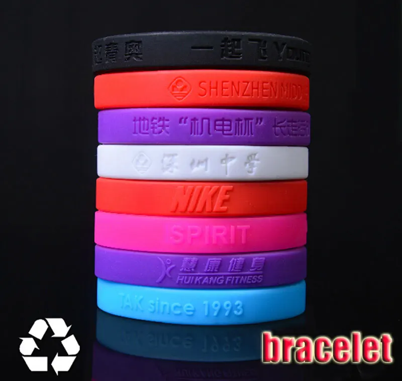 10 шт. силиконовый браслет без логотипа Размеры 200x12 мм|thick bangle|thick silicone braceletsthickness