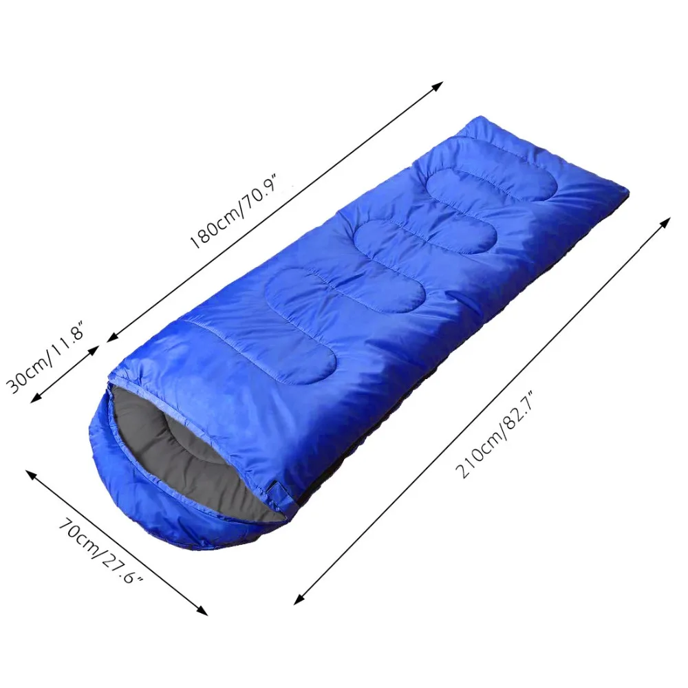 Спальный мешок для выживания 5 градусов до 20 Фаренгейт для 3 сезонов, типа конверт и мумия, двойной легкий портативный для походов на открытом воздухе.