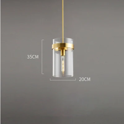 Gold Led e27 Американский медный стеклянный золотой люстра освещение Lamparas De Techo подвесной светильник Lampen для столовой - Цвет абажура: Gold
