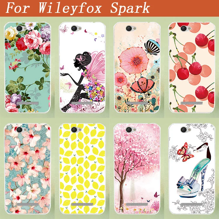 Окрашенный чехол задняя крышка для Wileyfox Spark/Spark+ чехол для мобильного телефона Чехол Мягкий ТПУ чехол для Wileyfox Spark сумки