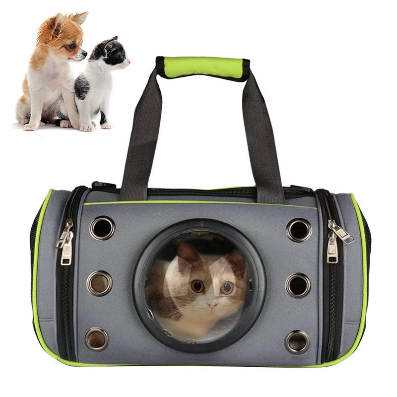 

Portable Pet Carrier Backpack, Breathable Light Collapsible Cat Puppy Space Capsule Travel Carrier Bag for Cats and Small Dogs