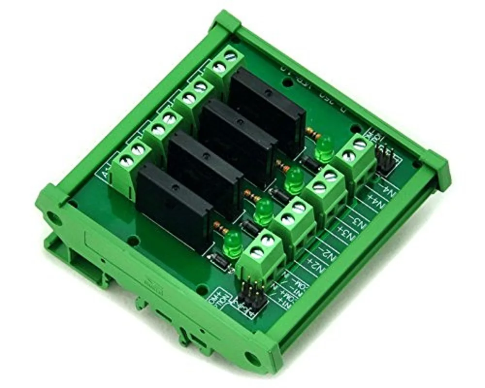 Электроника салон DIN рейка крепление DC5V 4 Каналы DC AC 2Amp G3MB 202P твердотельные реле SSR