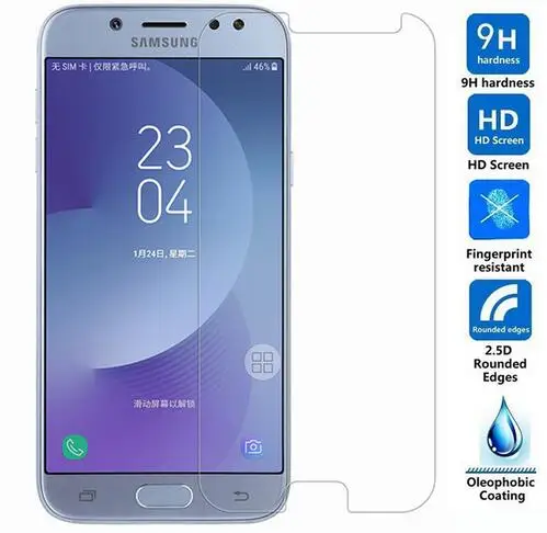 Закаленное стекло 9H для Samsung Galaxy J5 2017 защитная пленка Взрывозащищенная Передняя