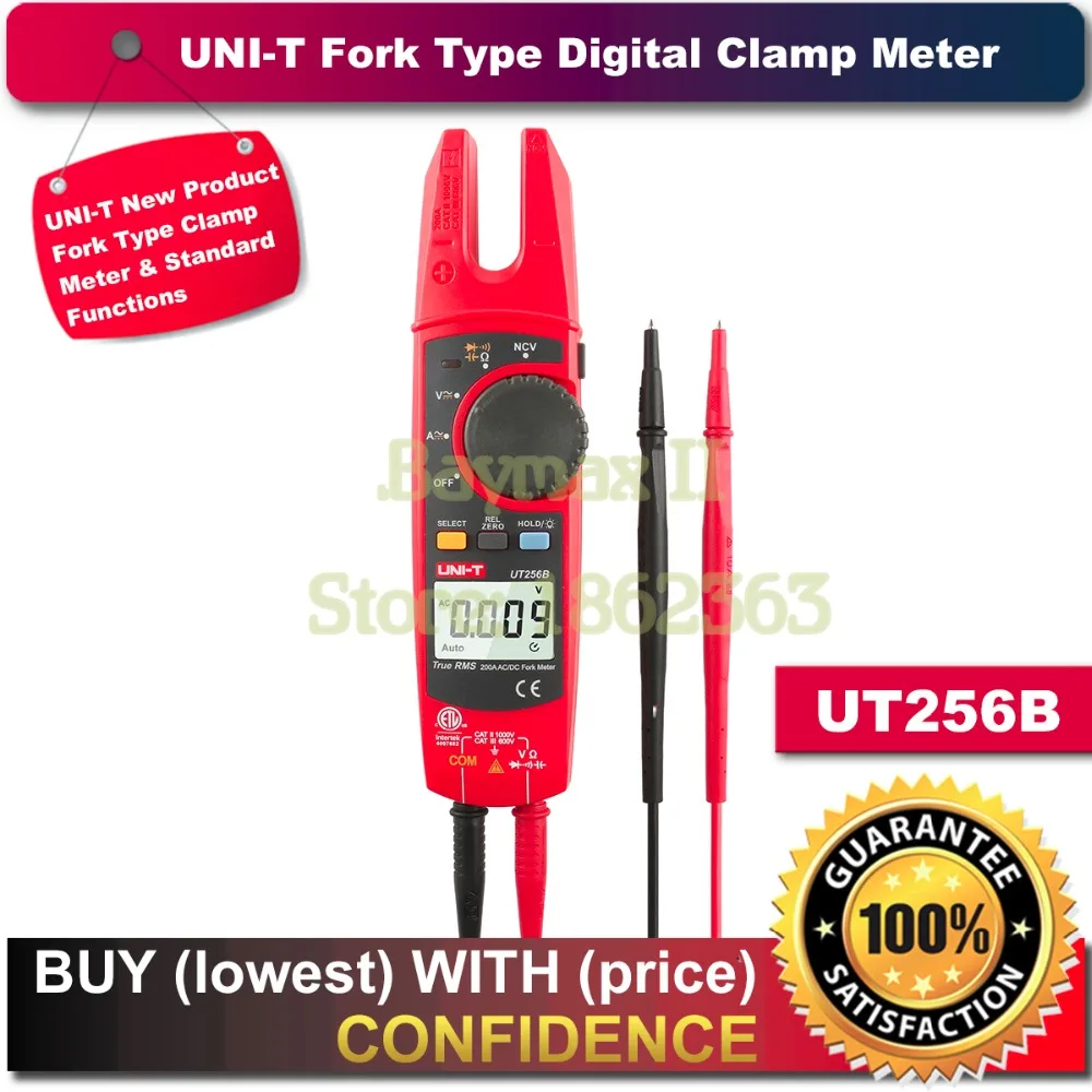 UNI T UT256B Автоматический диапазон 200A переменный/постоянный ток True RMS цифровой