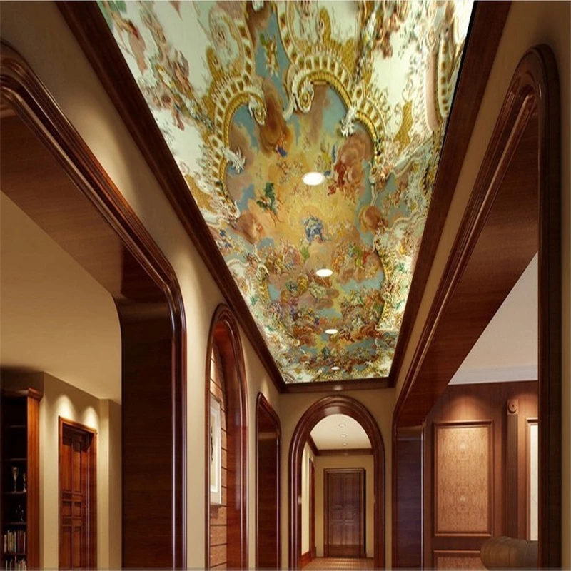 Пользовательские фото обои на потолок Фреска потолочная роспись Европейский