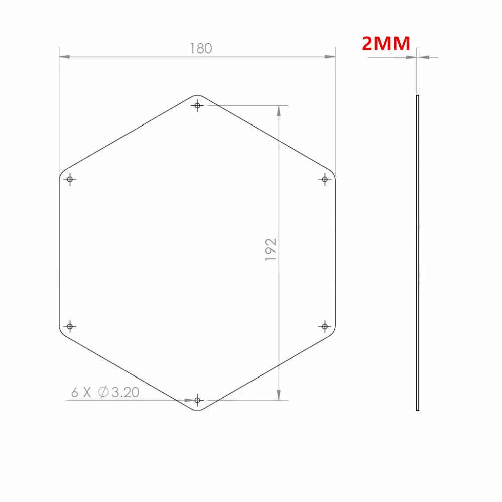 1 Набор Delta 3D принтер Kossel мини Reprap Hex Подогреваемая кровать 170 мм Диаметр