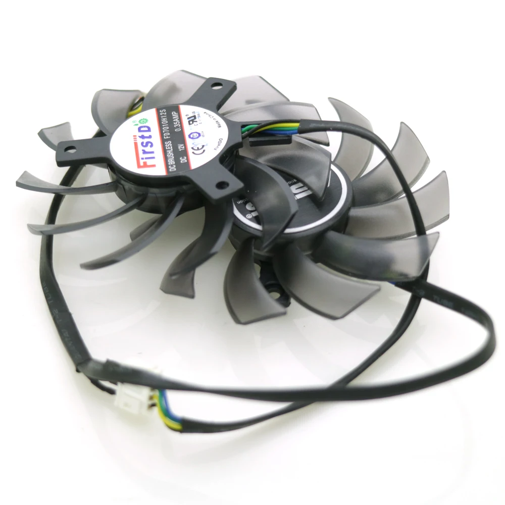 2 шт./лот FD7010H12S DC 12 В 0 35 A 75 мм VGA вентилятор для ASUS GTX7750TI GTX650TIB R7 260X HD7950 DirectCU II