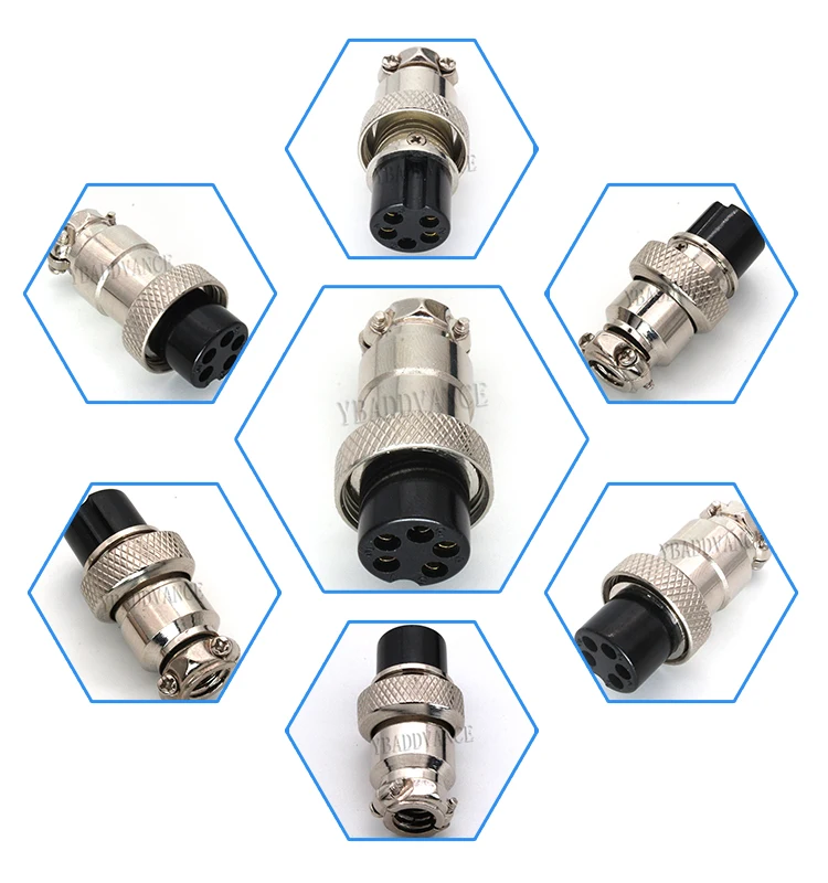5 контактный металлический авиационный круглый разъем BCGX165F GX12 GX14 GX16 GX20 GX25