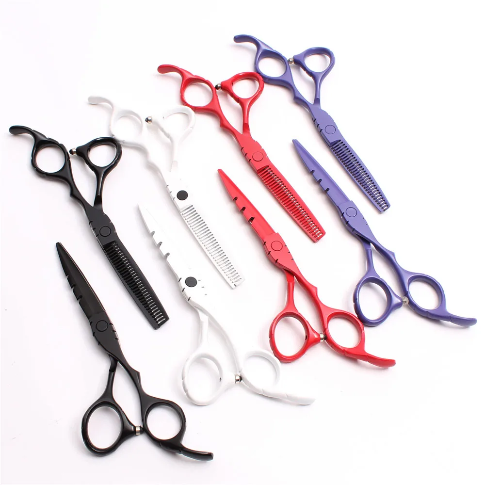 

5.5'' 16cm Customized Logo JP 440C Hairdressing Scissors Cutting Shears Thinning Scissors Professional Hair Scissors Set C1010