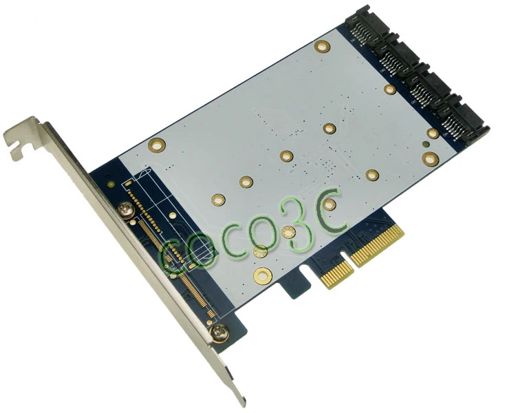 Quad SATA 3.0 Порты и разъёмы PCI-E RAID карты hyperduo 4 6gbps SSD + HDD PCI Express Card встроенный RAID0 RAID1 RAID10