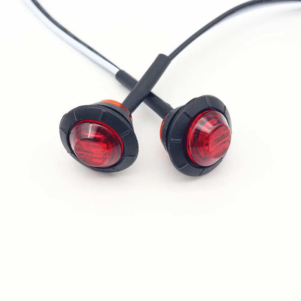 10 шт. водонепроницаемые круглые габаритные огни для грузовиков 12 В 3 светодиода 3/4