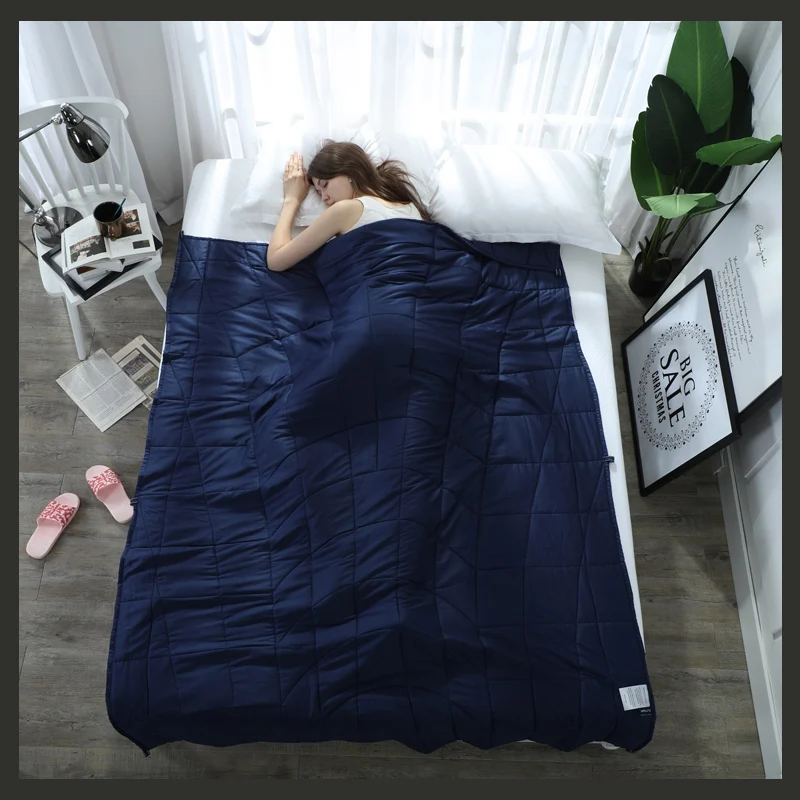 Утяжеленное гравитационное одеяло из 100% хлопка для улучшения сна снятия