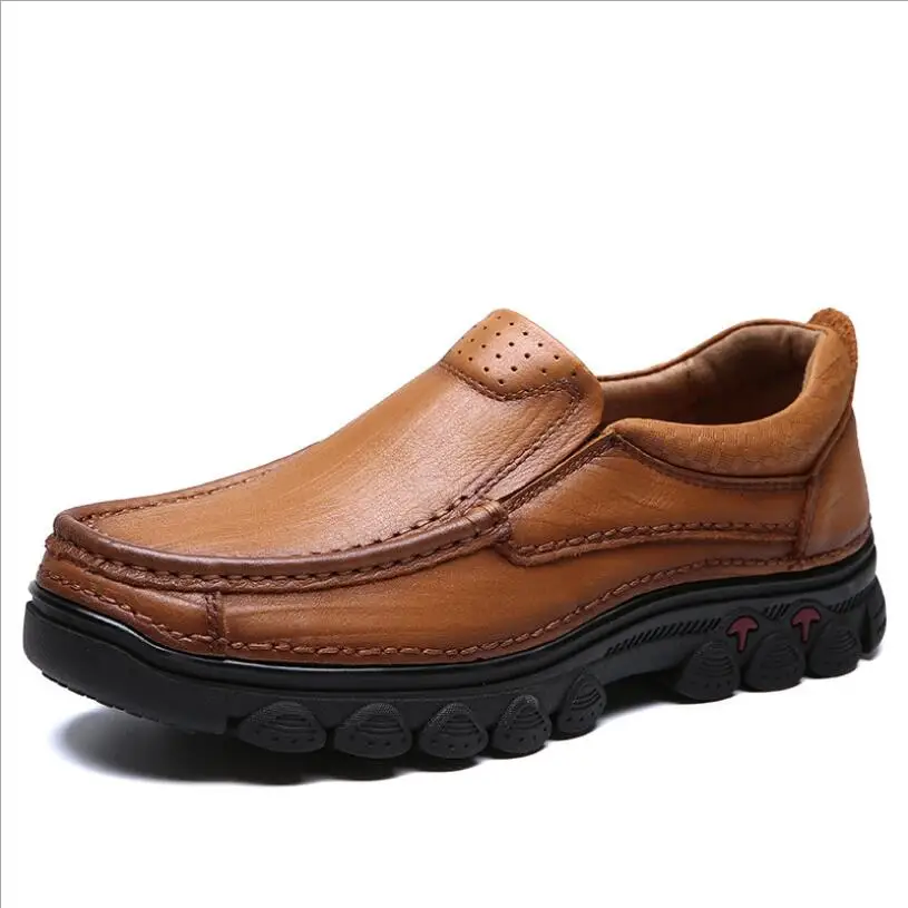 CS671 Autumn New men shoes genuine leather Slip-on loafers Comfortable Breathable Men Fashion Luxury Flats zapatos de hombre | Обувь