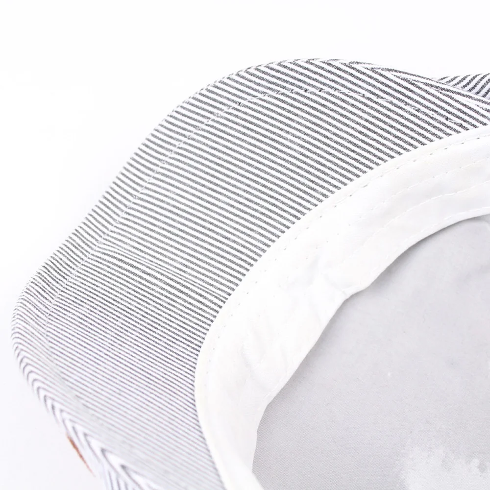 Мужская простая Хлопковая полосатая Кепка для гольфа вождения берет газетчика