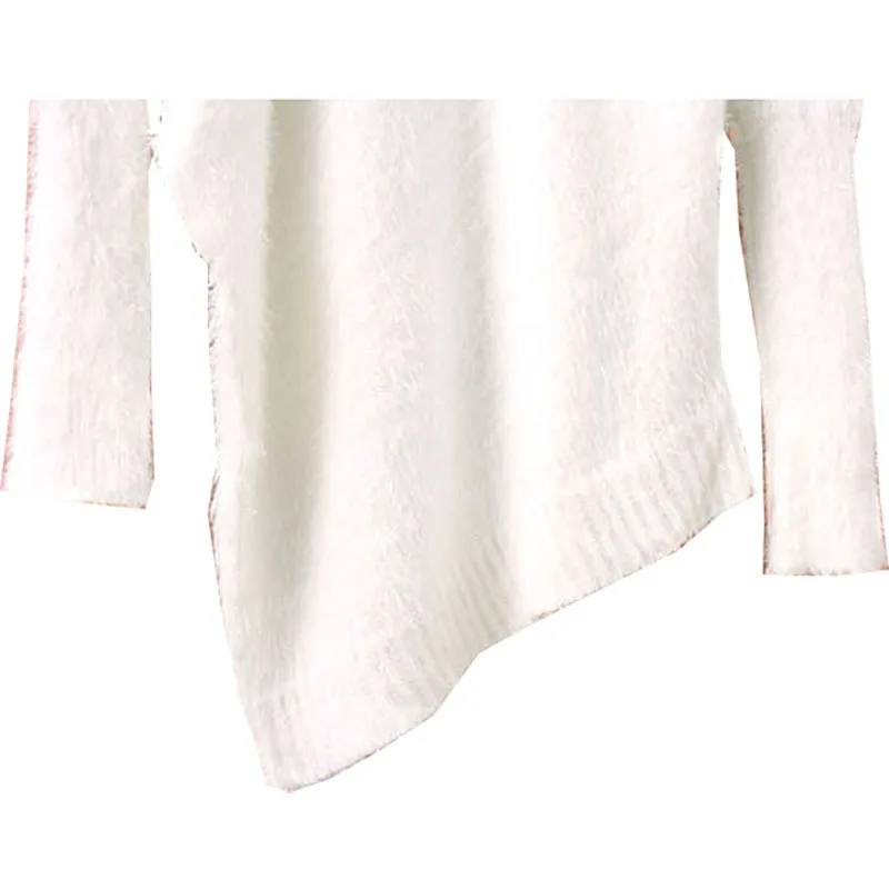 Sweaters 2019 Women Fashion European American Temperament Goddess Fan Openwork Crochet Fluffy Colored Roses Irregular Pullovers | Женская
