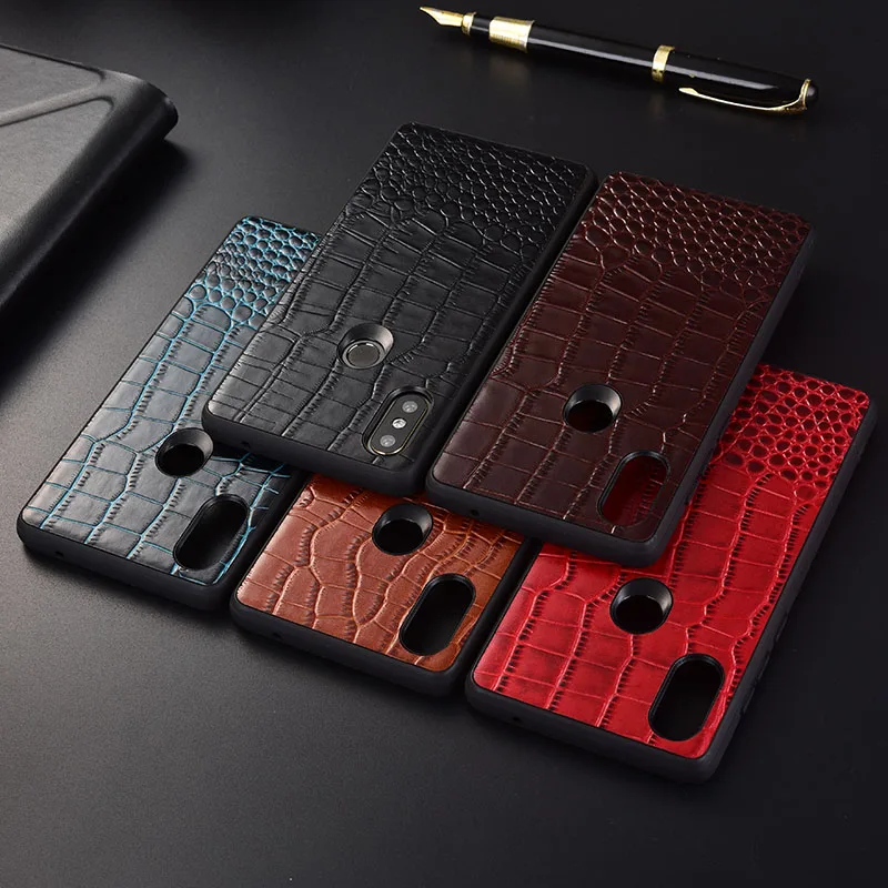 Чехол для Xiaomi mi 8 KEZiHOME крокодил текстуры натуральная кожа задняя крышка 6 21