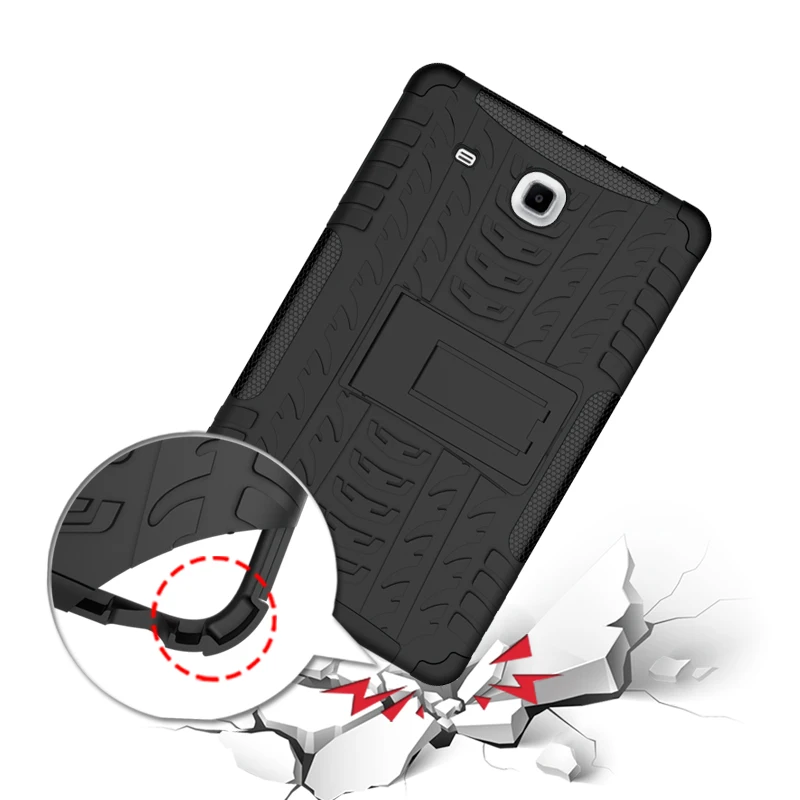 

Protective Case For Samsung Tab E 9.6 T560/T561 Tablet TPU & PC 2 in 1 Armor Hybrid Armor Kickstand Cover For Samsung SM-T560