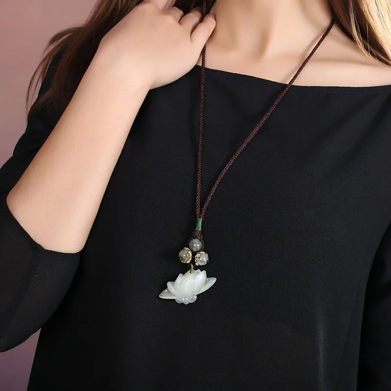necklace Sweater chain stone Female Pendant decoration length Dual-use Spring and summer clavicle | Украшения и аксессуары