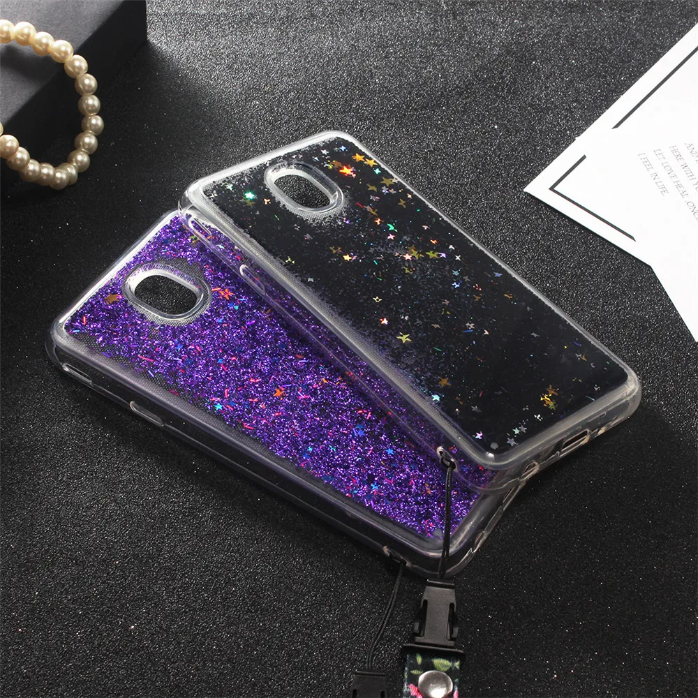 soft TPU Liquid Case For Funda Samsung Galaxy J5 2018 Transparent Dynamic Quicksand sFor Phone Cover |