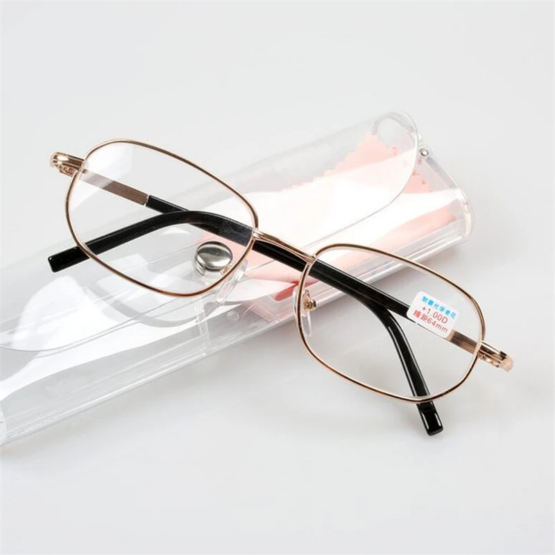 2017 Модные оптические очки для чтения с металлической полной оправой диоптрии + 1 5