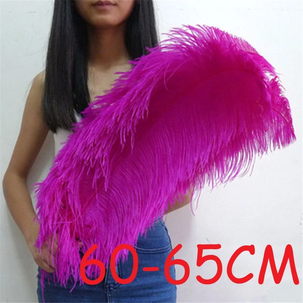 5 шт. горячие розовые перья страуса Для Свадебные украшения 24-26 дюймов/60-65 см | Дом