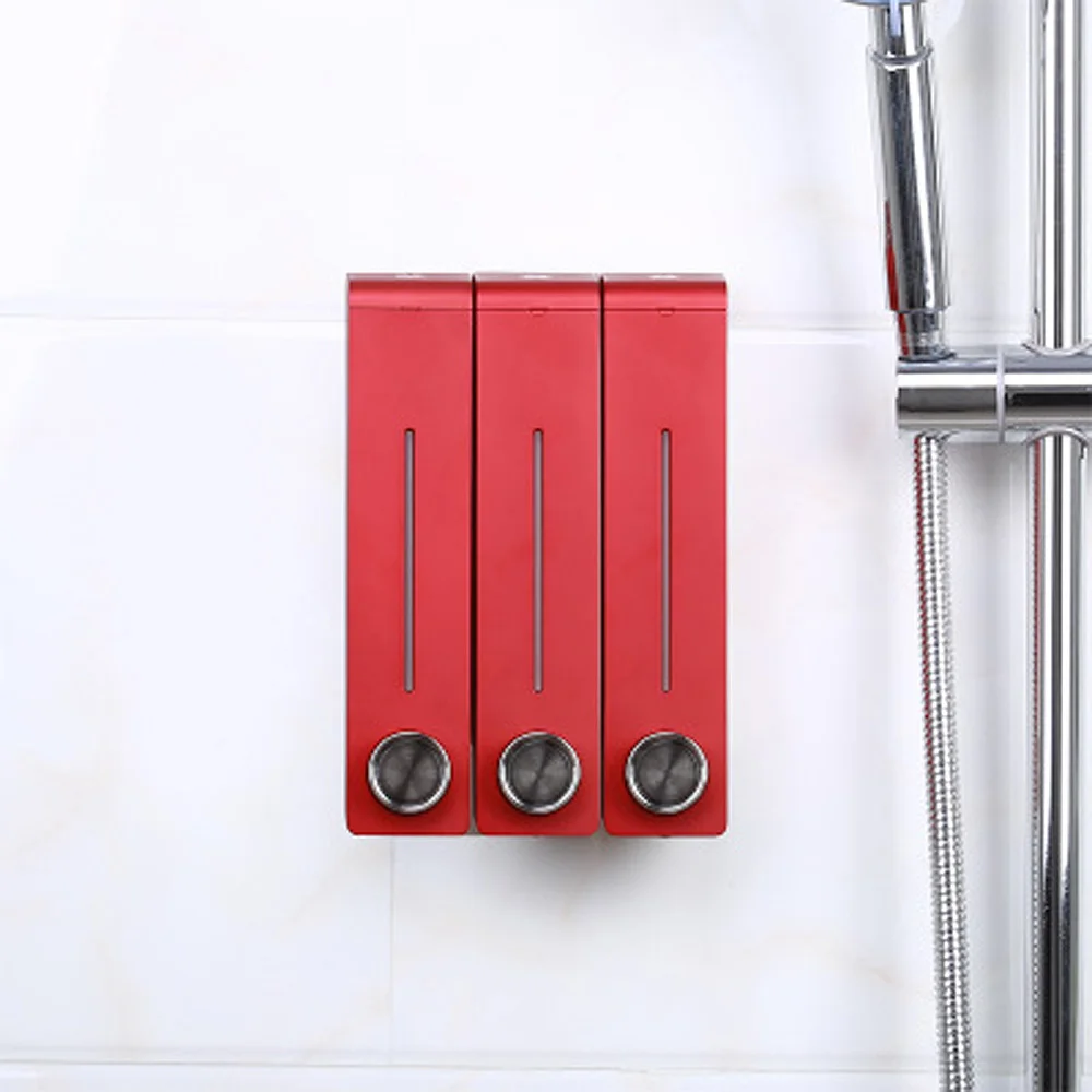 red-3 305 мл SD-320 дозаторы жидкого мыла для ванной шампунь дозатор мыла для рук общий давление настенный умывальник для ванной комнаты кухня - Цвет: red-3