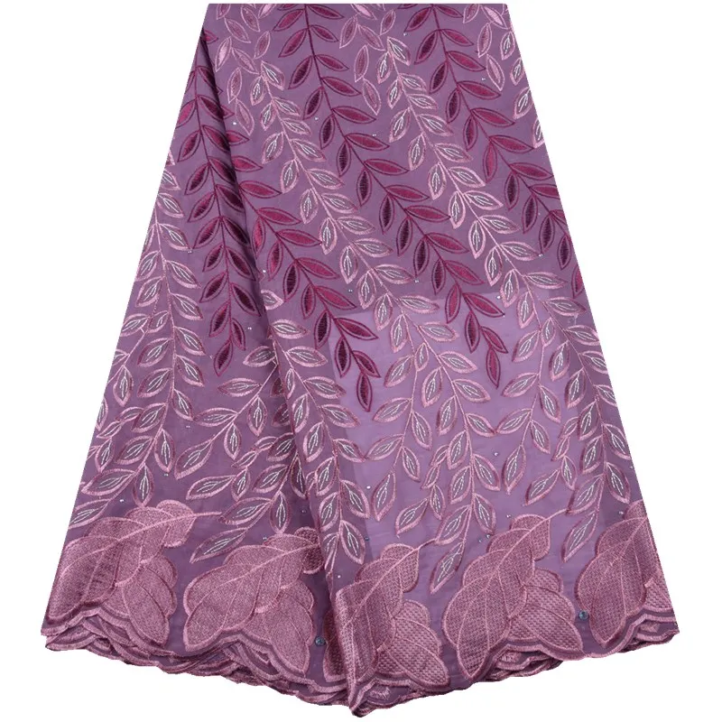 Embroidery Purple Swiss Voile Cotton Lace Fabric 2019 African In Switzerland High Quality Dry S1583 | Дом и сад