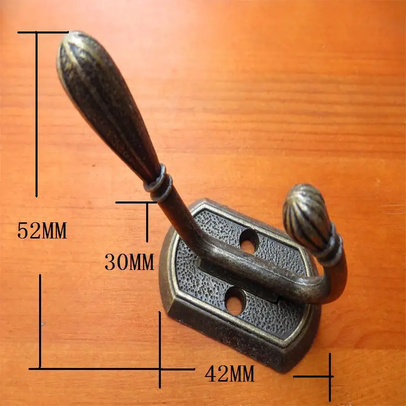 6 шт. мебельная фурнитура античные Крючки для пальто латунные викторианские