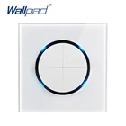 Настенный выключатель Wallpad 16 А, 4 клавиши, 1 способ, случайный клик, настенный выключатель со светодиодным индикатором, стеклянная панель