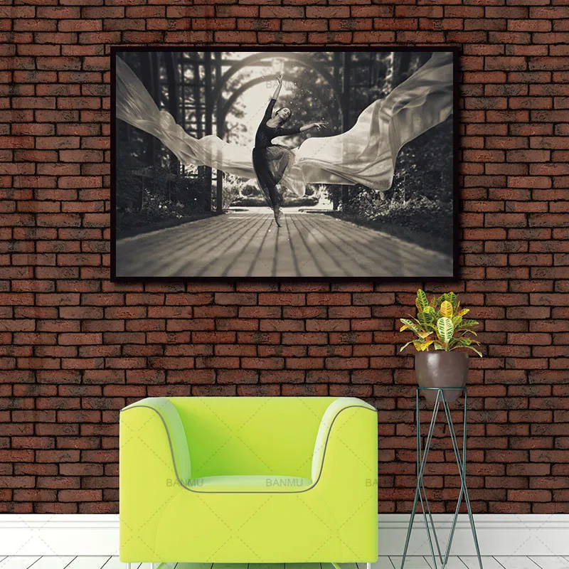 

Picture canvas painting wall art Black and white canvas painting dancer decoration for the living room unframed morden print