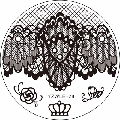 YZWLE, 1 шт, ручная роспись, дизайн, круглые, нержавеющая сталь, сделай сам, тиснение изображений, пластинки для ногтей, шаблоны, трафареты