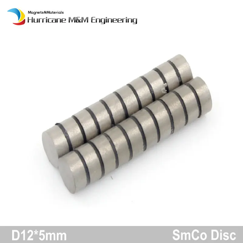 

200pcs SmCo Magnet Disc Dia. 12x5 mm cylinder grade YXG28H 350 degree C High Temperature Permanent Magnets Rare Earth Magnets