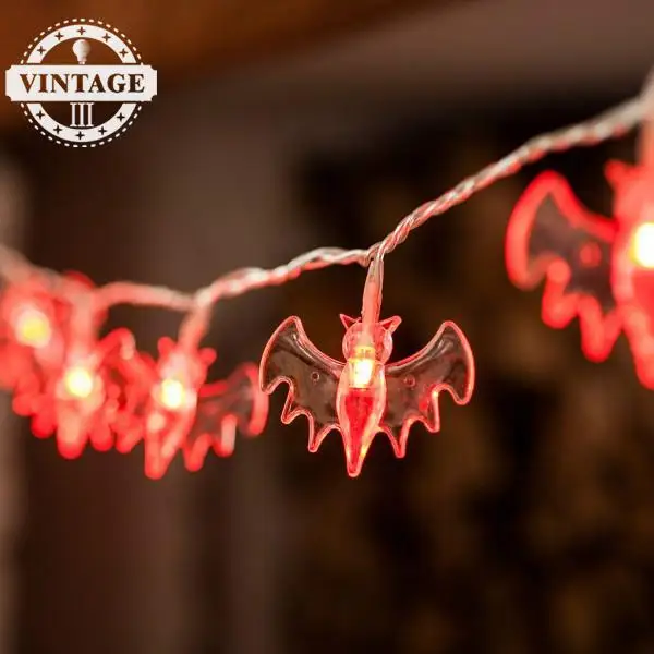 Hallowmas летучая мышь 10LED световая лента модные шторы фиолетовая Турецкая Ночная Фея