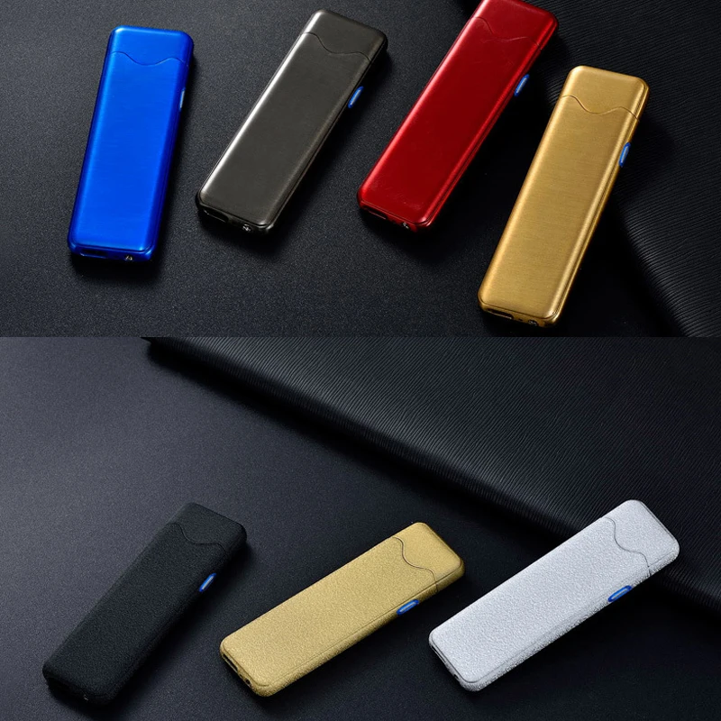 Электронная usb-зажигалка для сигарет тонкий ветрозащитный негорящий