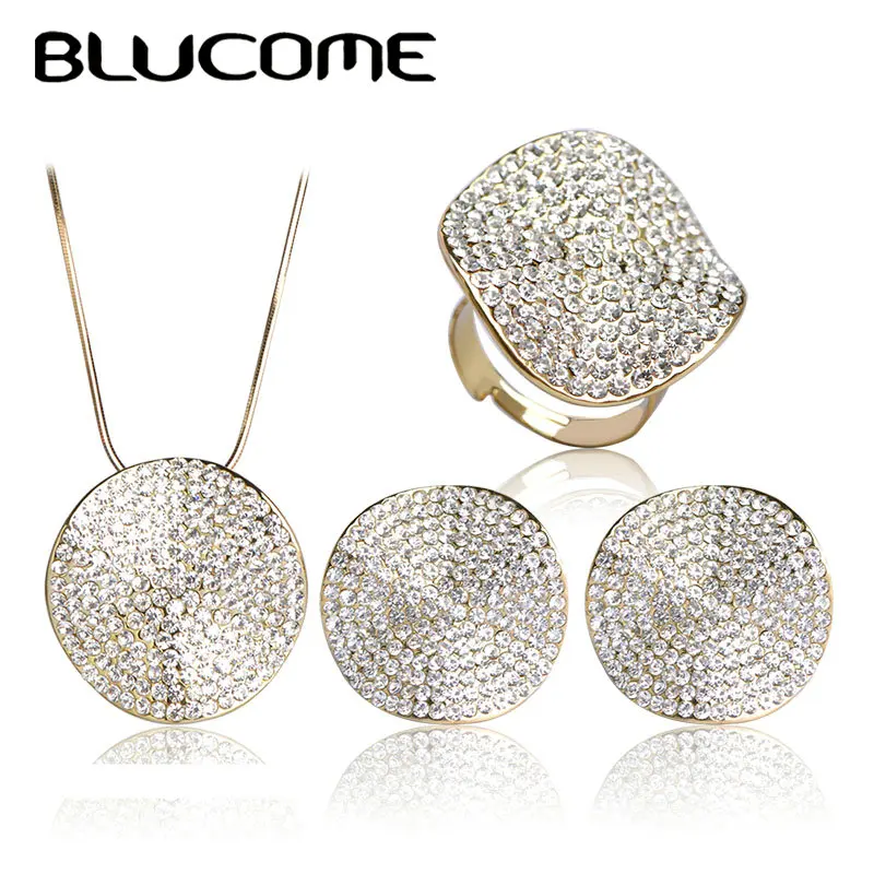 Аксессуары для свадебного платья Blucome комплект ювелирных изделий ожерелье