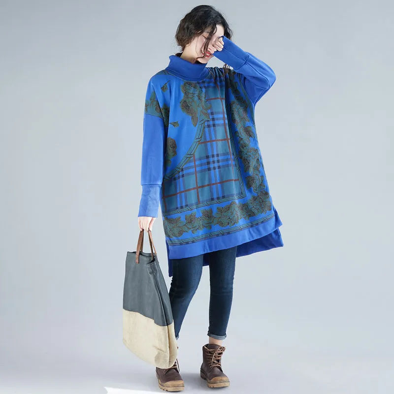 Большой Размеры мини платье хлопок повседневное стенд 2019 осень зима платья для