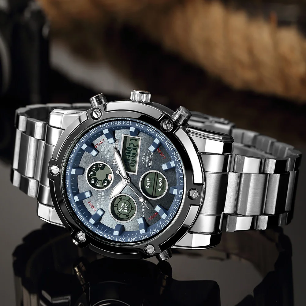 Мужские спортивные часы Readeel модные повседневные мужские цифровые аналоговые