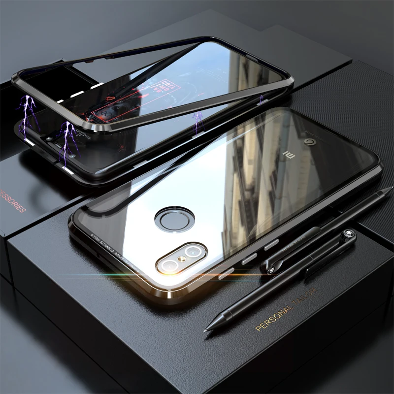 Магнитные Металлические стеклянные Чехлы для Xiaomi Mi 9 SE 9SE Mi9 Mi9SE телефон Встроенный