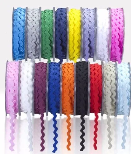 Zig zag Ric rac лента, ширина 5-6 мм, 100 м/рулон, DIY ручной работы войлок для украшения одежды